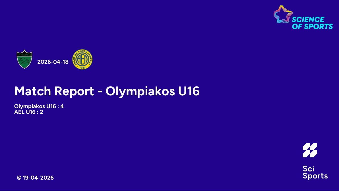 Olympiakos U16 vs AEL U16 match report — cover